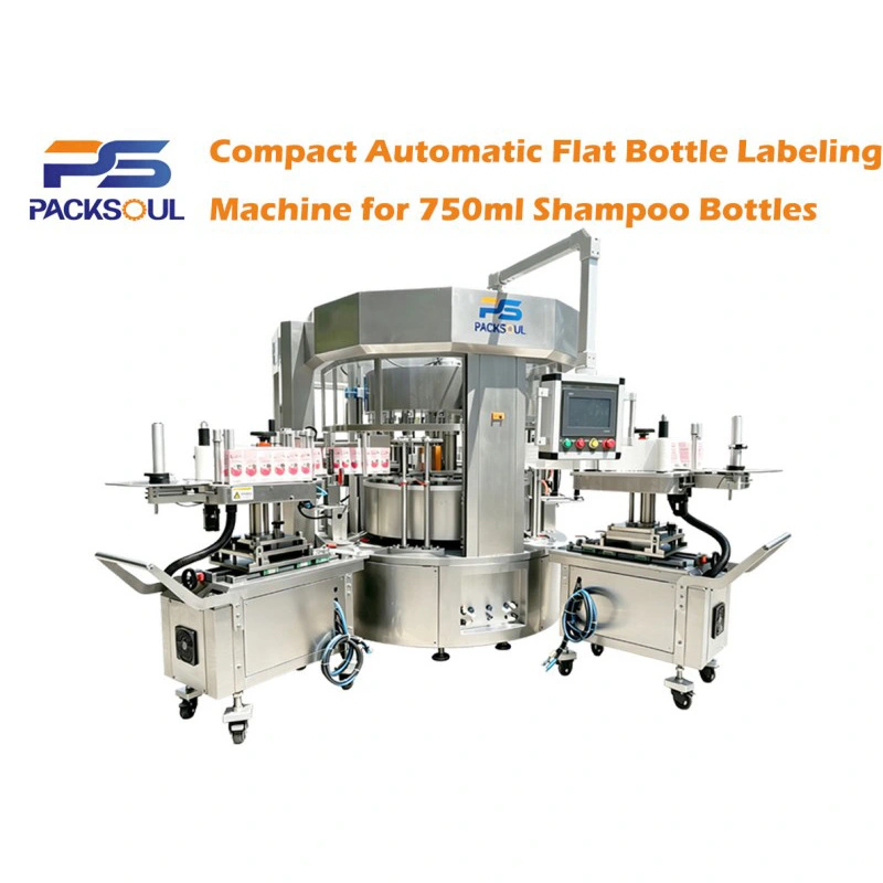 750ml Shampoo Flat Bottle Labeling Machine