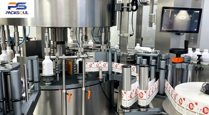 Square Bottle Self Adhesive Labeling Machine