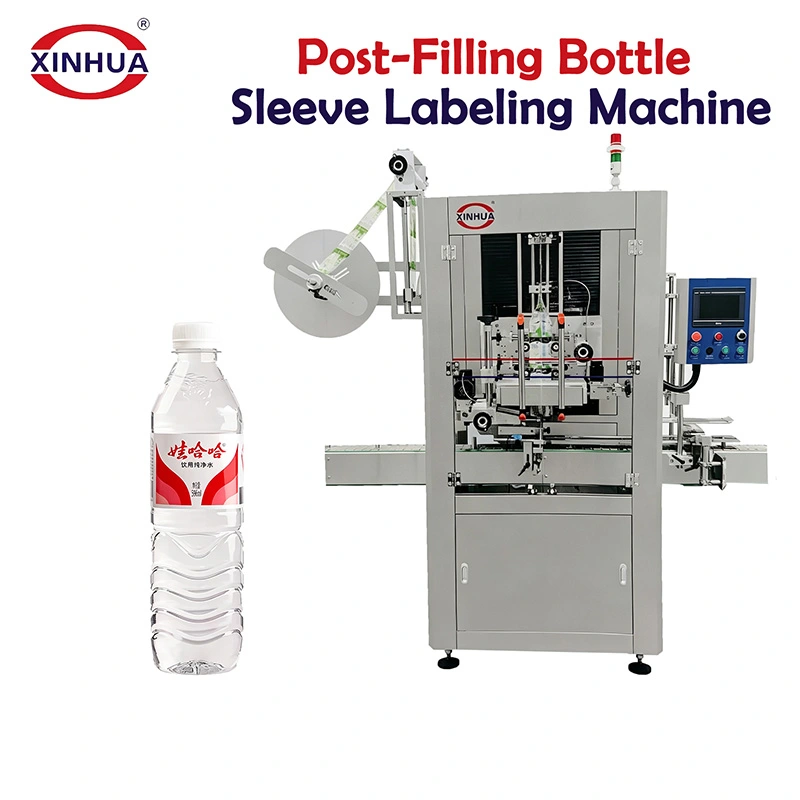 Post-Filling Bottle Sleeve Labeling Machine